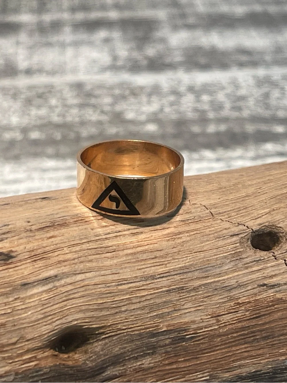 10K Gold Masonic Ring Virtus Junxit Mors Non Separabit Band 4.44-5 Sz 8-9 Men’s